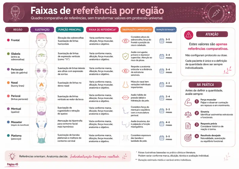Faixas de referência por região