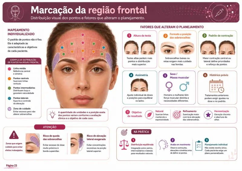 Marcação da região frontal