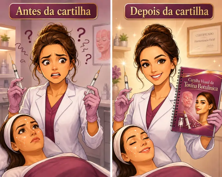 Antes e depois de usar a cartilha visual